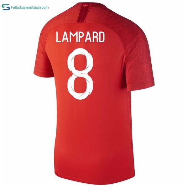 Camiseta Inglaterra 2ª Lampard 2018 Rojo